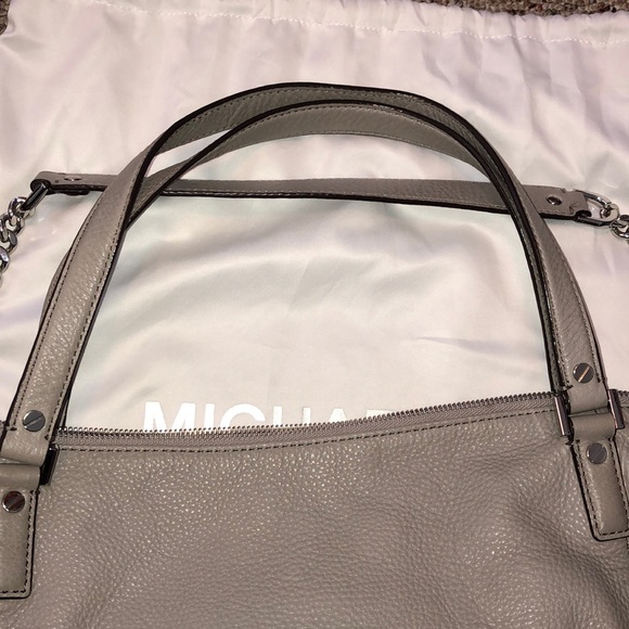 Michael Kors Leather Grey Shoulder Tote - Picture 6 of 8